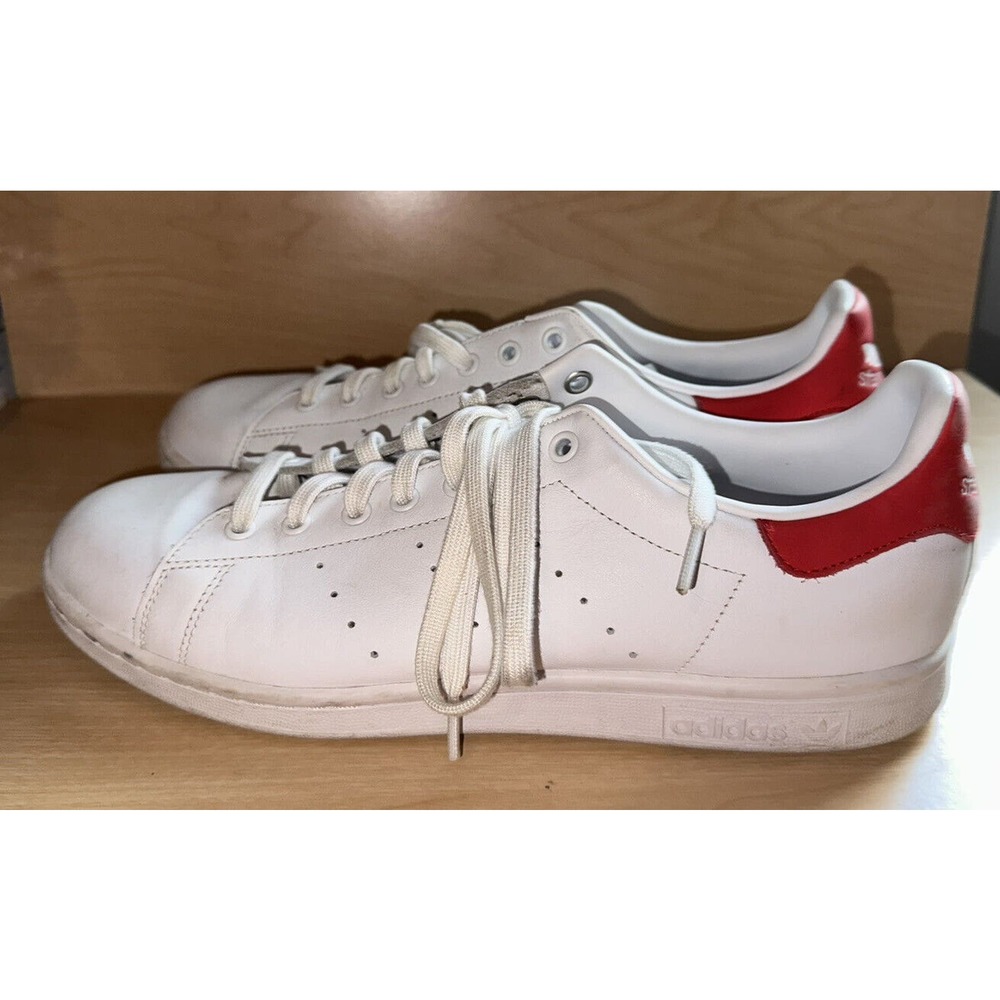 Adidas Stan Smith Red/White Size 12 Men's Shoes preowned